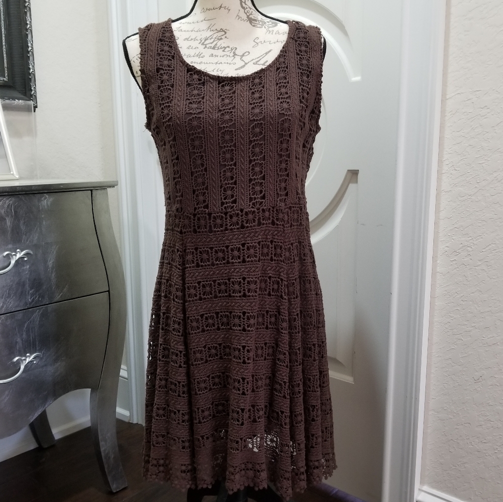 Brown lace dress